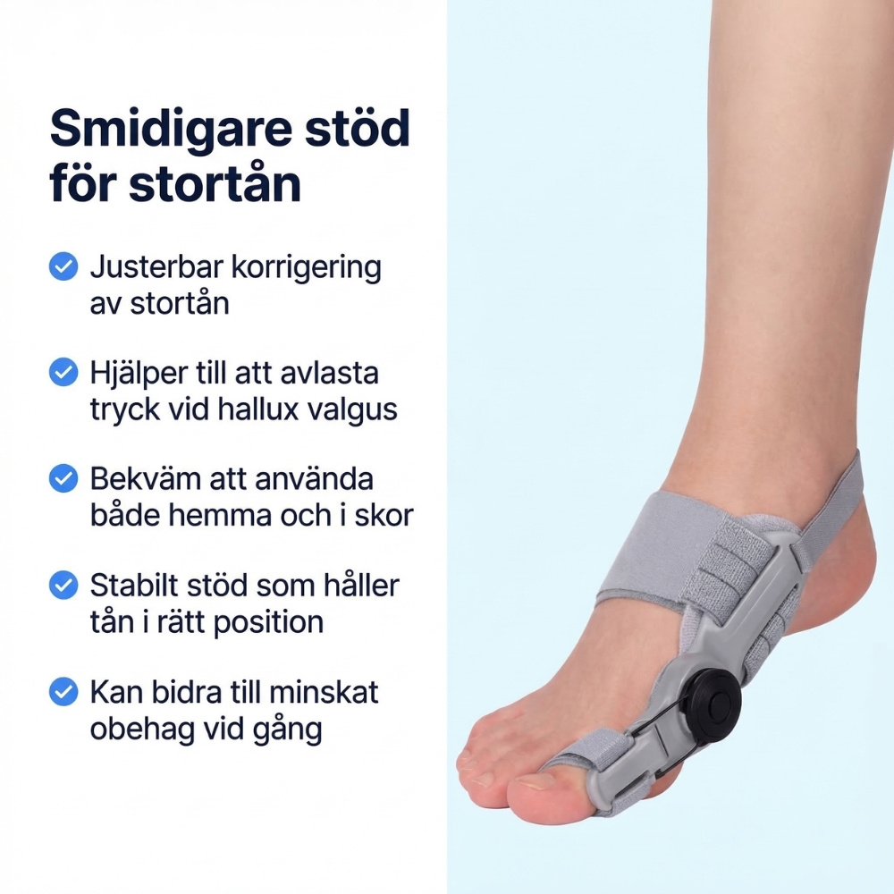 AlignMotion – Stöd för snedställd stortå